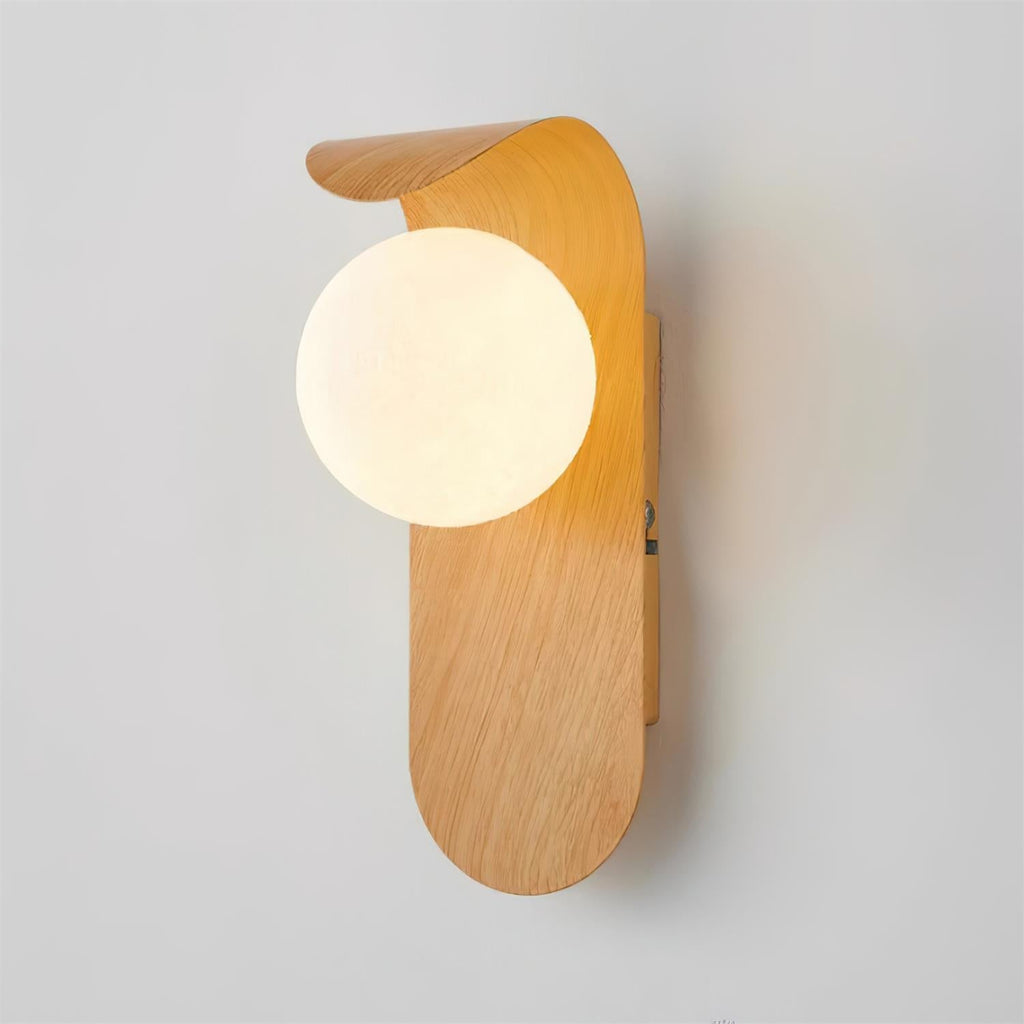 Applique Murale en Bois avec Globe