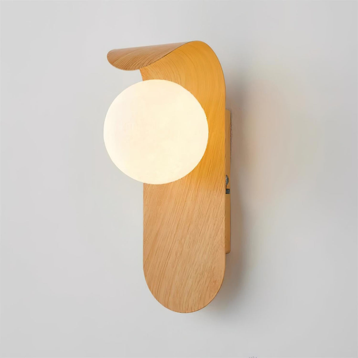 Applique Murale en Bois avec Globe