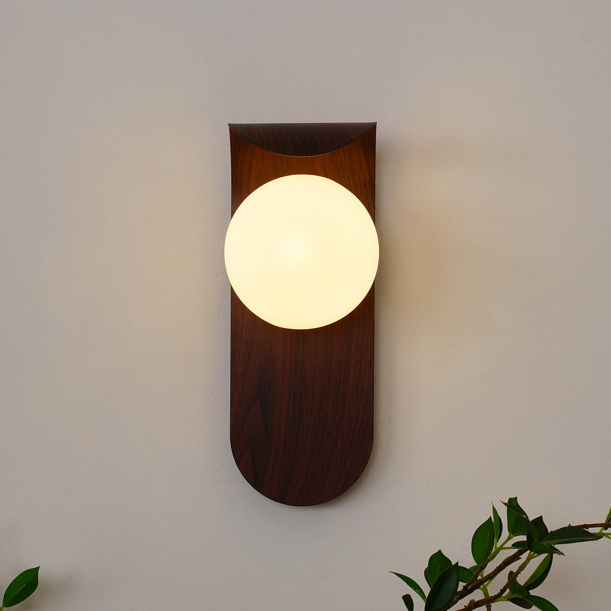 Applique Murale en Bois avec Globe