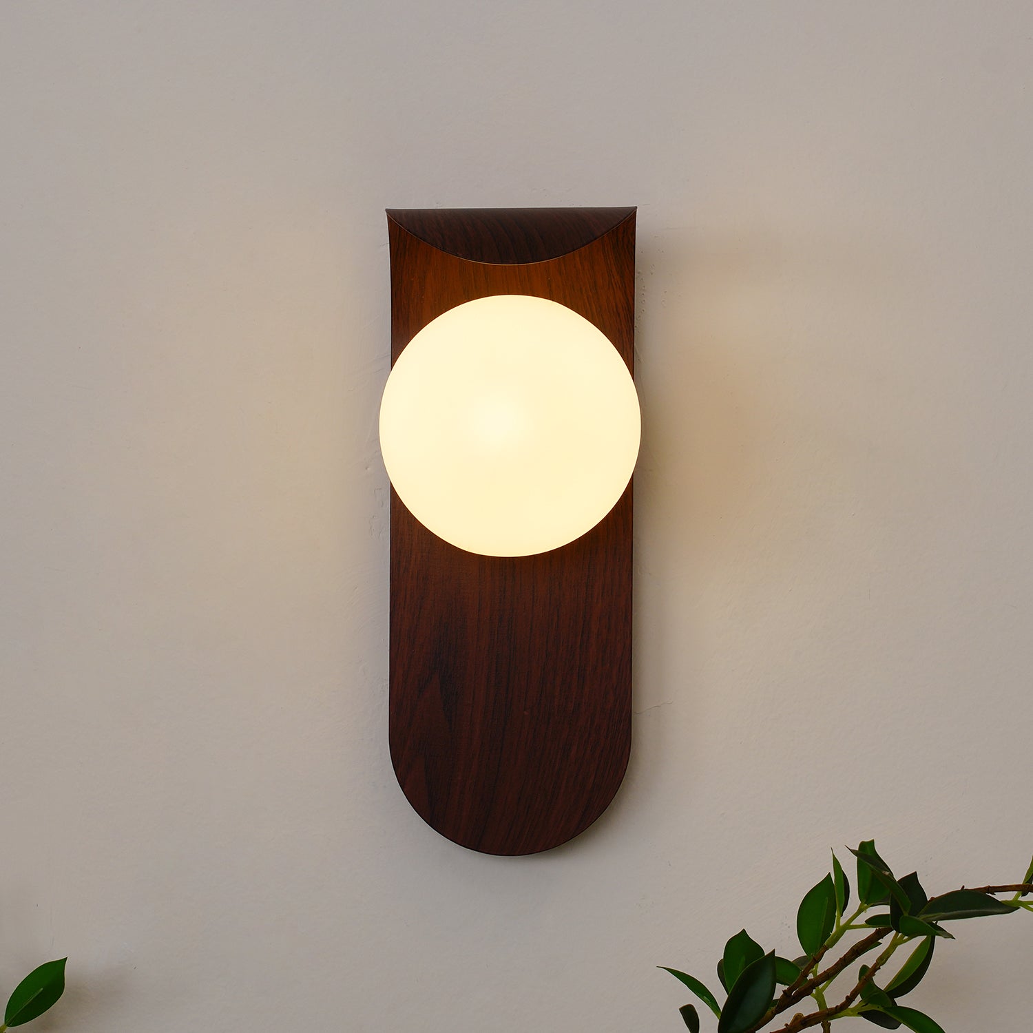 Applique Murale en Bois avec Globe
