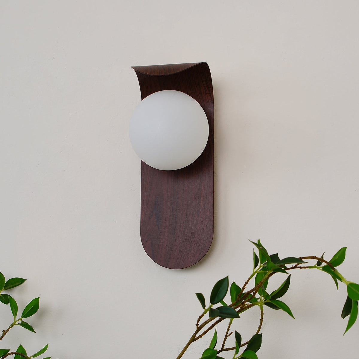 Applique Murale en Bois avec Globe