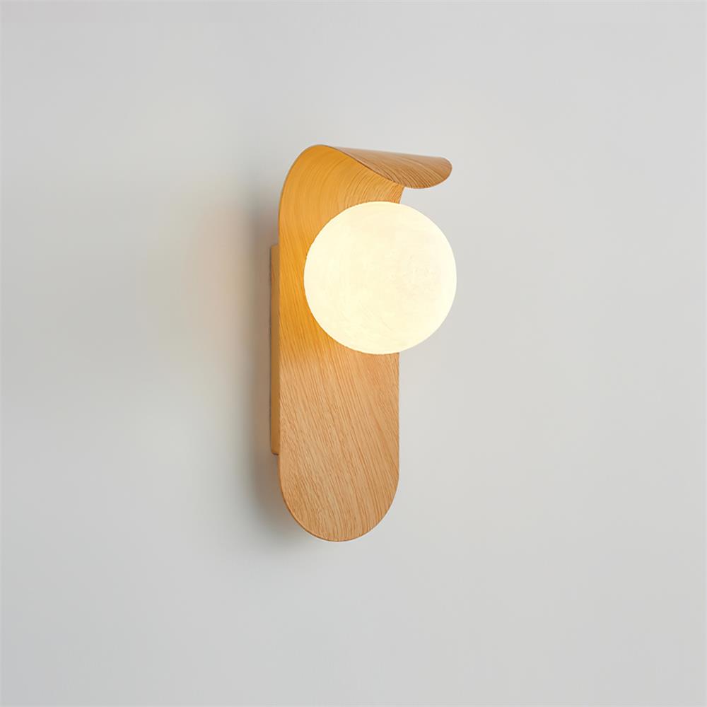 Applique Murale en Bois avec Globe
