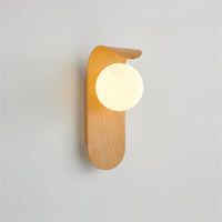 Applique Murale en Bois avec Globe