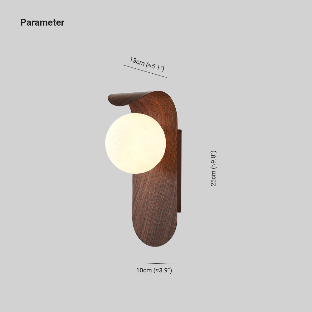 Applique Murale en Bois avec Globe