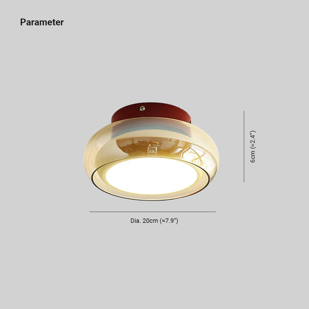 Plafonnier Industriel en Verre Teinté