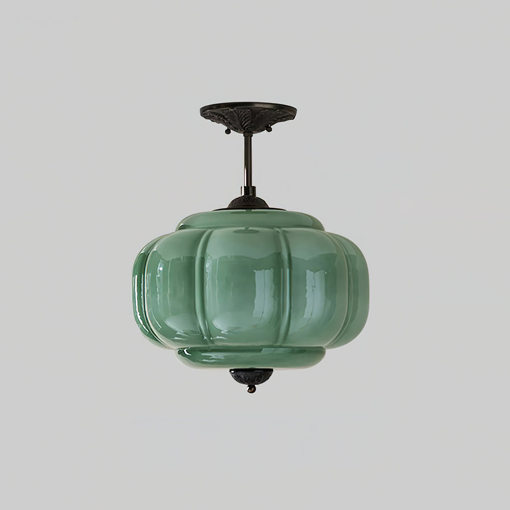 Plafonnier Semi-Encastré en Verre Vintage