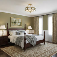 Floral Brass Ceiling Lamp