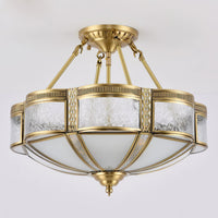 Floral Brass Ceiling Lamp
