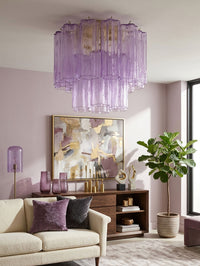 Starburst Art Glass Flush Mount