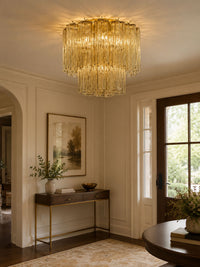Starburst Art Glass Flush Mount