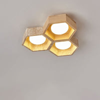 Honeycomb Travertine Ceiling Lamp