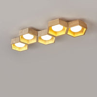 Honeycomb Travertine Ceiling Lamp