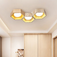 Honeycomb Travertine Ceiling Lamp