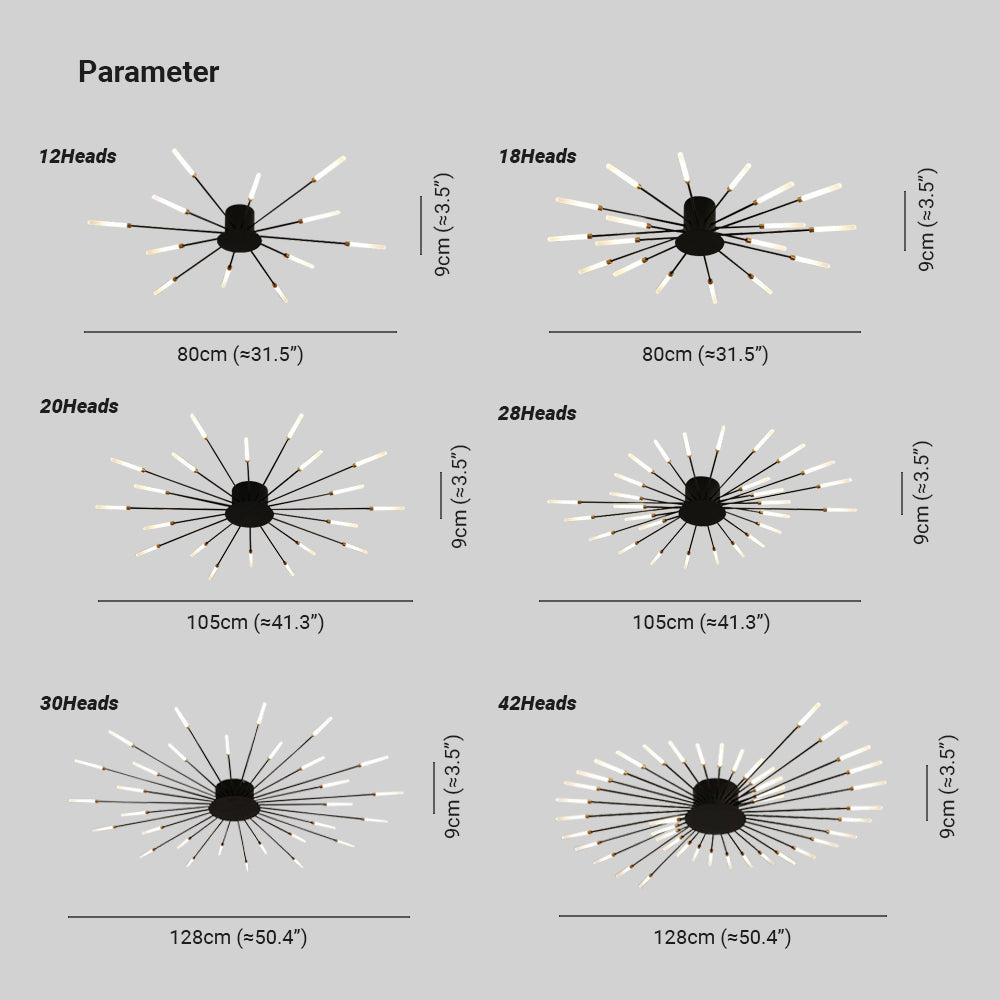 Plafonnier Feux d'Artifice Design Artistique