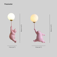 Applique Murale Ours au Ballon Lumineux