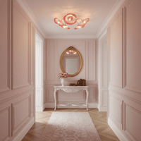 Lotus Leaf Glass Ceiling Lamp