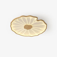 Plafonnier Feuille de Lotus en Bois