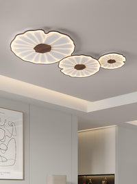 Plafonnier Feuille de Lotus en Bois