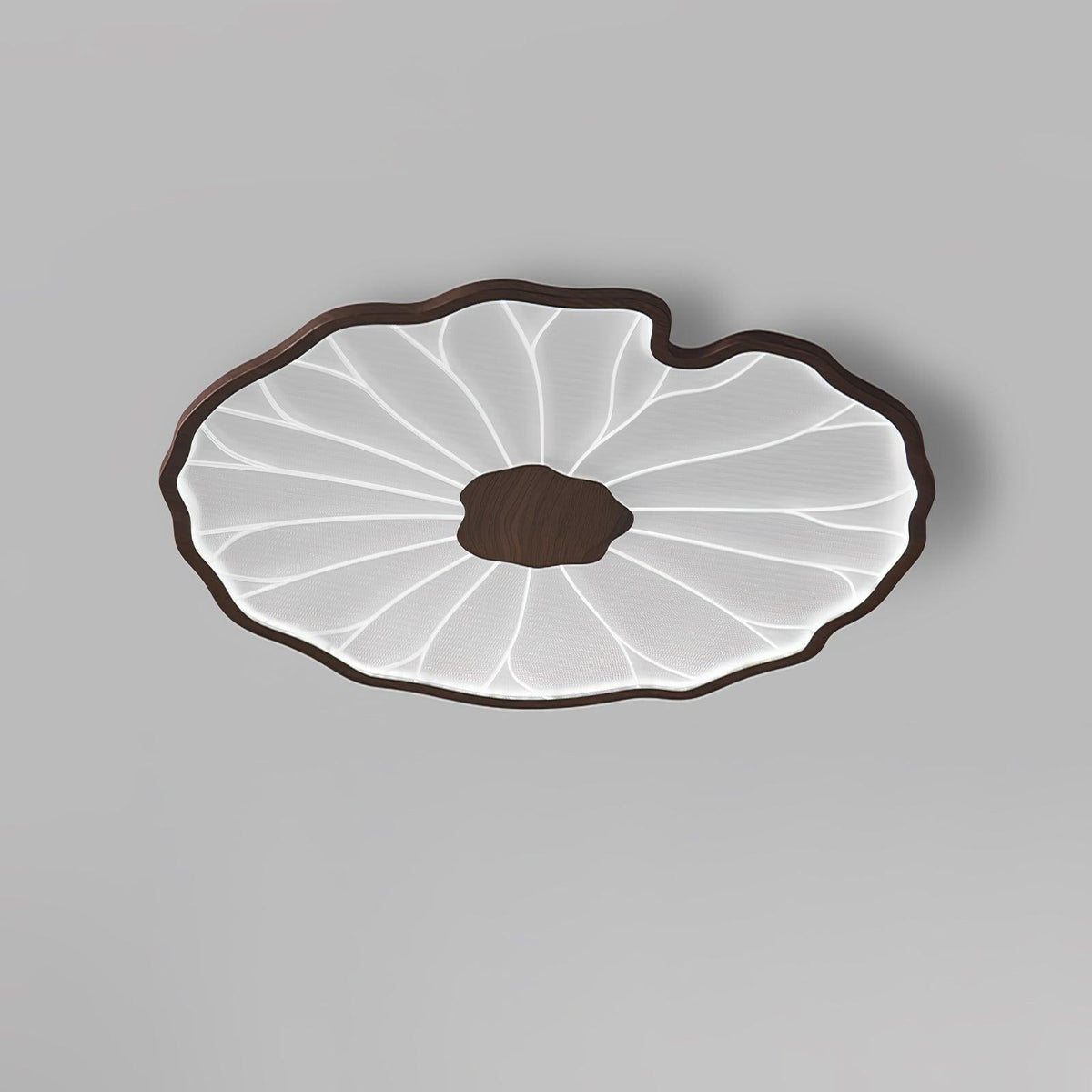 Plafonnier Feuille de Lotus en Bois