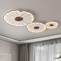 Plafonnier Feuille de Lotus en Bois