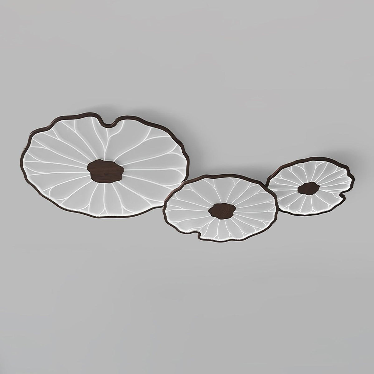 Plafonnier Feuille de Lotus en Bois