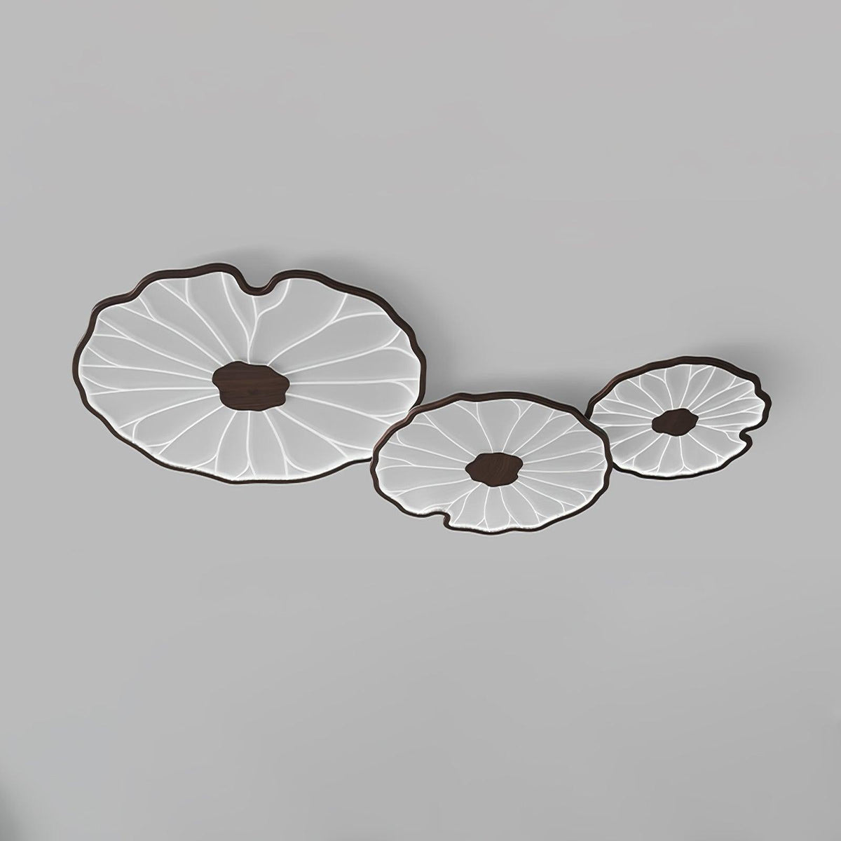 Plafonnier Feuille de Lotus en Bois