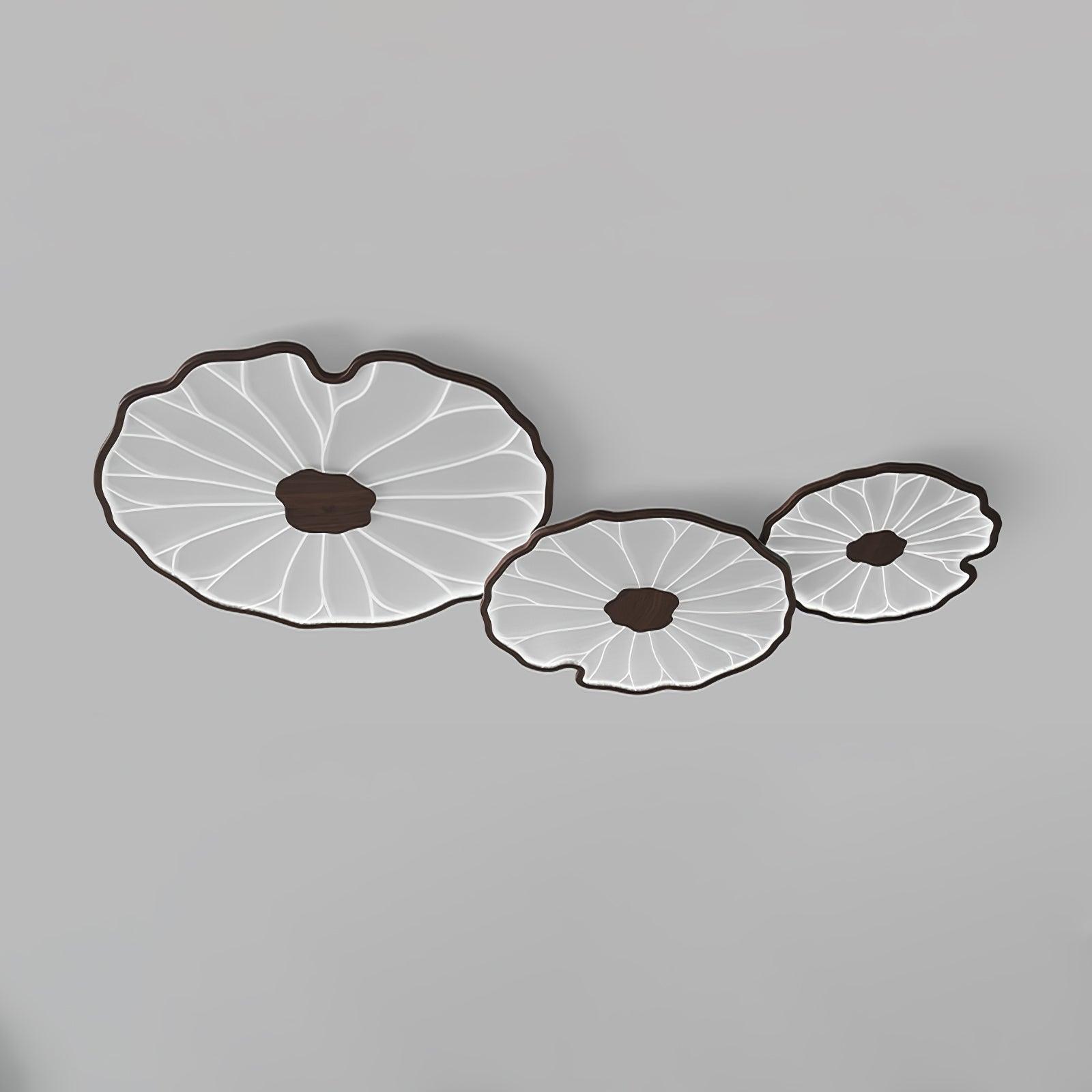 Plafonnier Feuille de Lotus en Bois