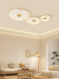Plafonnier Feuille de Lotus en Bois