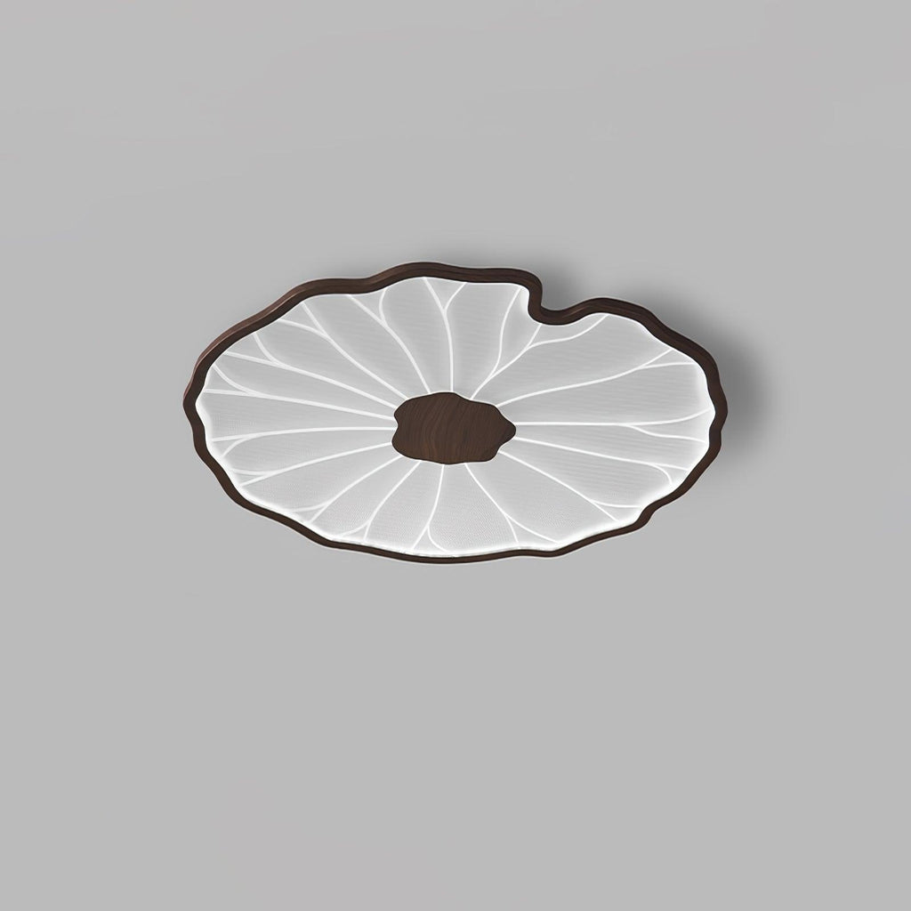 Plafonnier Feuille de Lotus en Bois