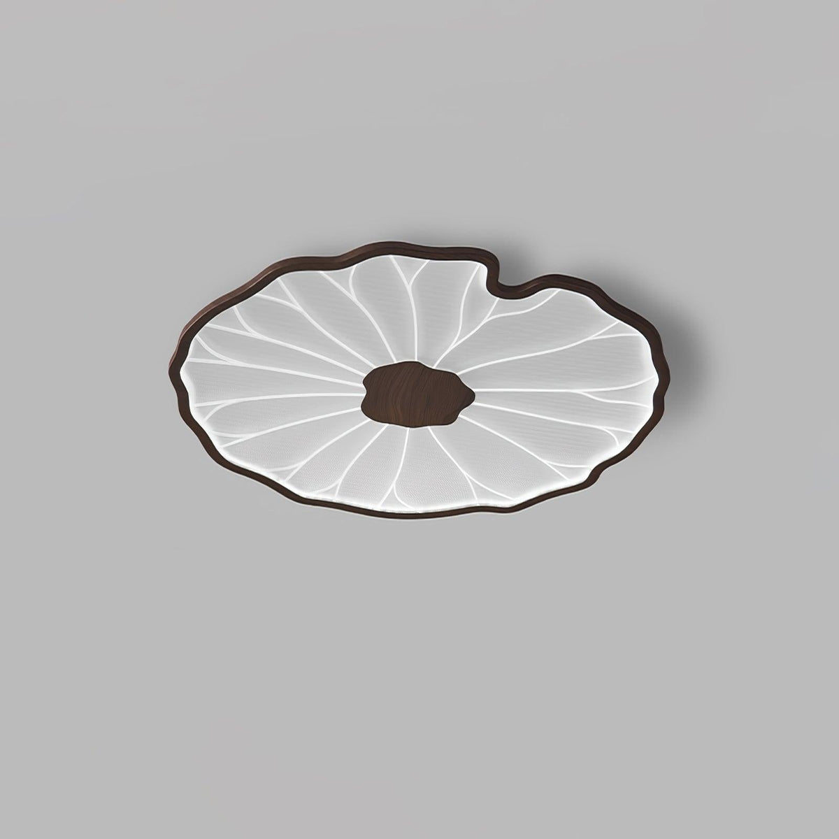 Plafonnier Feuille de Lotus en Bois
