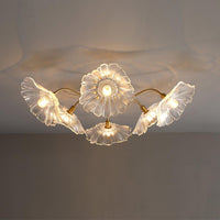 Lotus Leaf Glass Ceiling Lamp