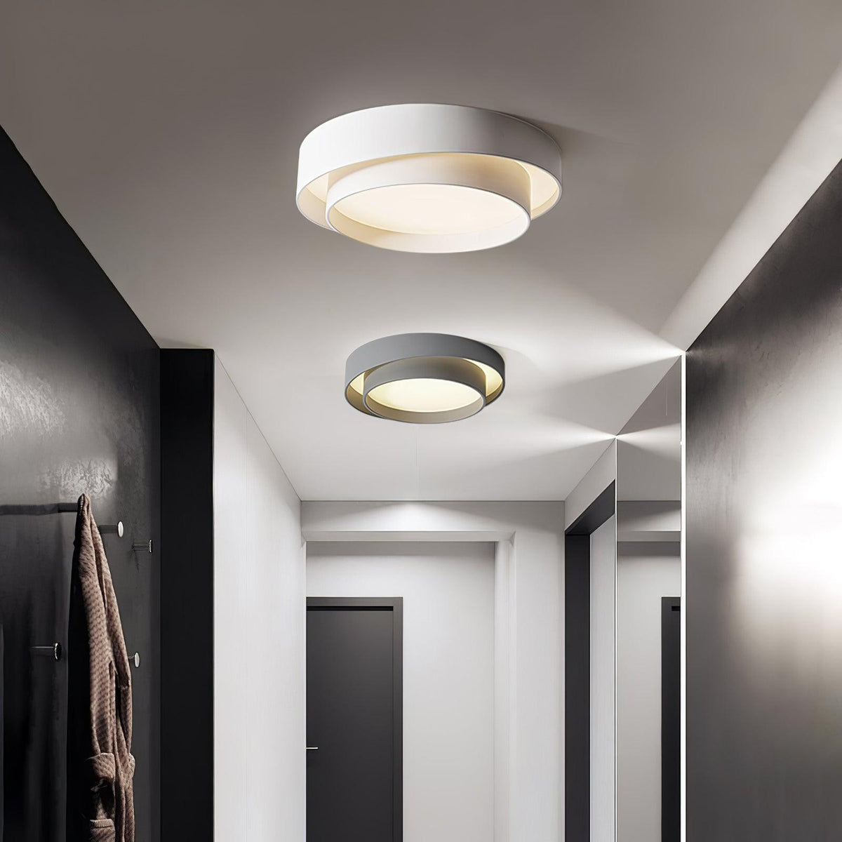 Plafonnier Cylindre Double Couche Moderne