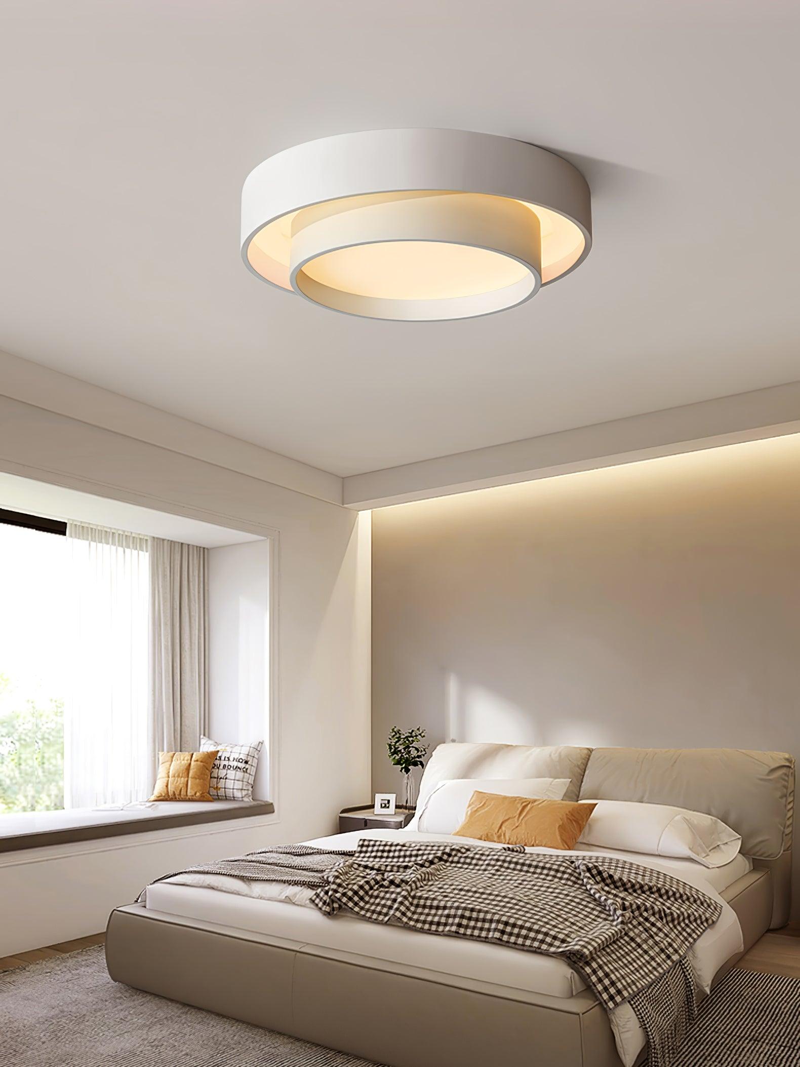 Plafonnier Cylindre Double Couche Moderne