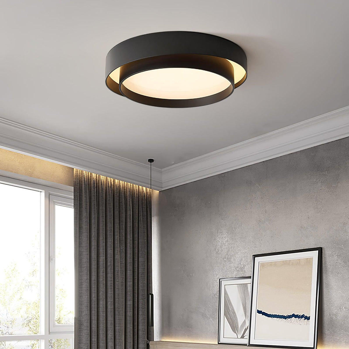 Plafonnier Cylindre Double Couche Moderne