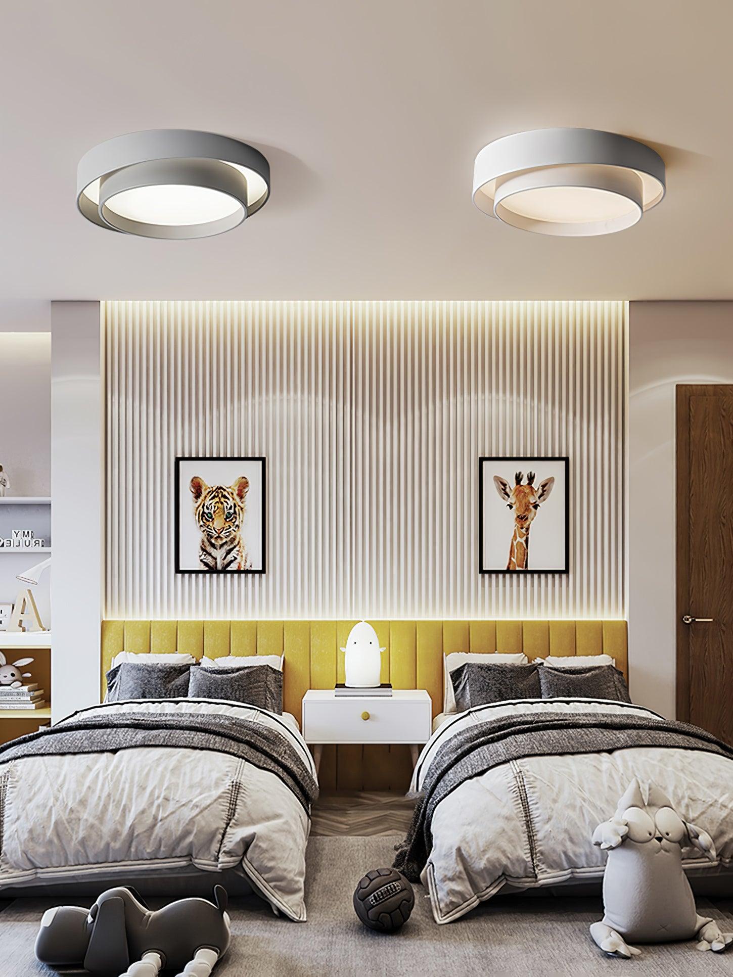 Plafonnier Cylindre Double Couche Moderne