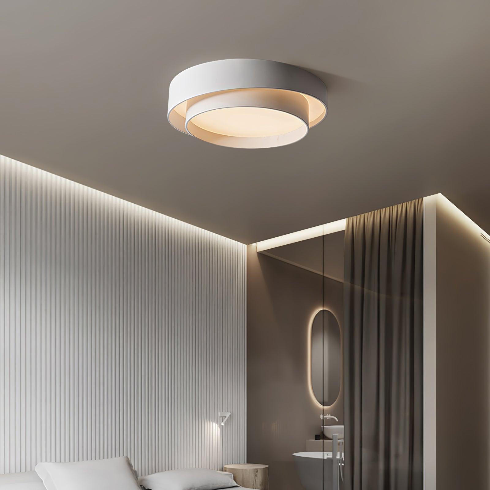 Plafonnier Cylindre Double Couche Moderne