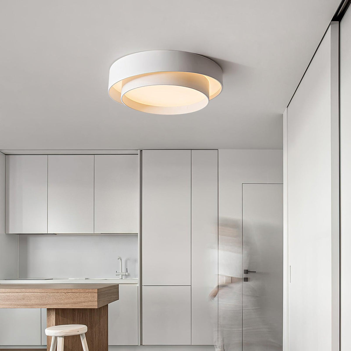Plafonnier Cylindre Double Couche Moderne