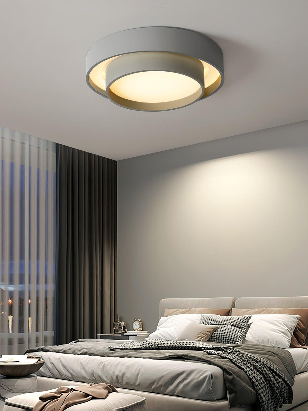 Plafonnier Cylindre Double Couche Moderne