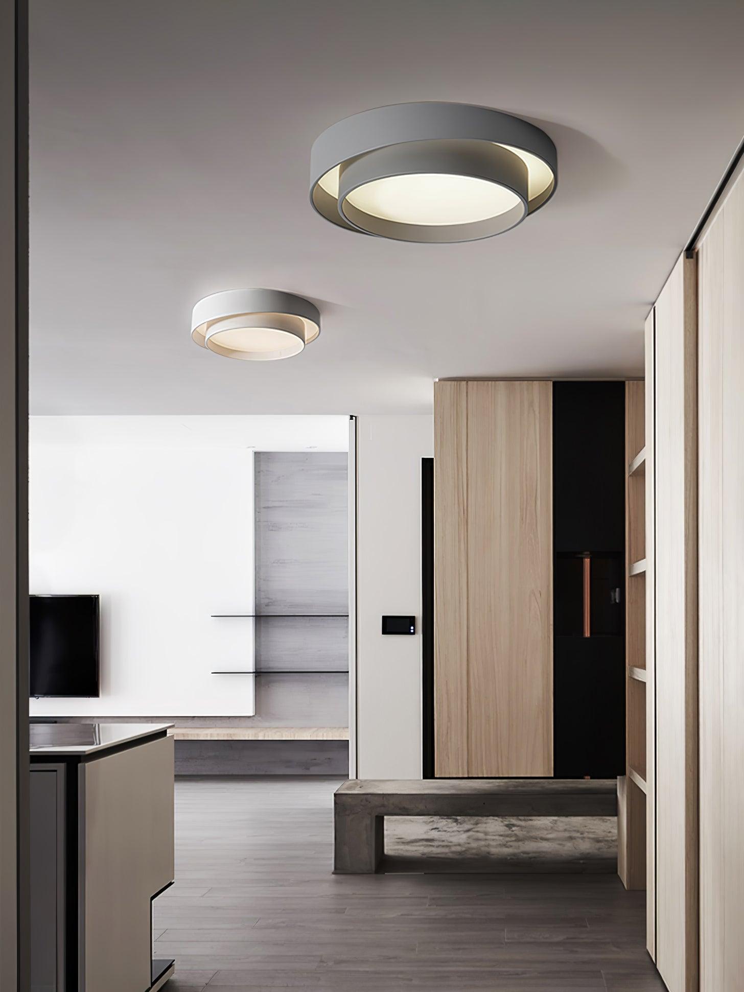 Plafonnier Cylindre Double Couche Moderne