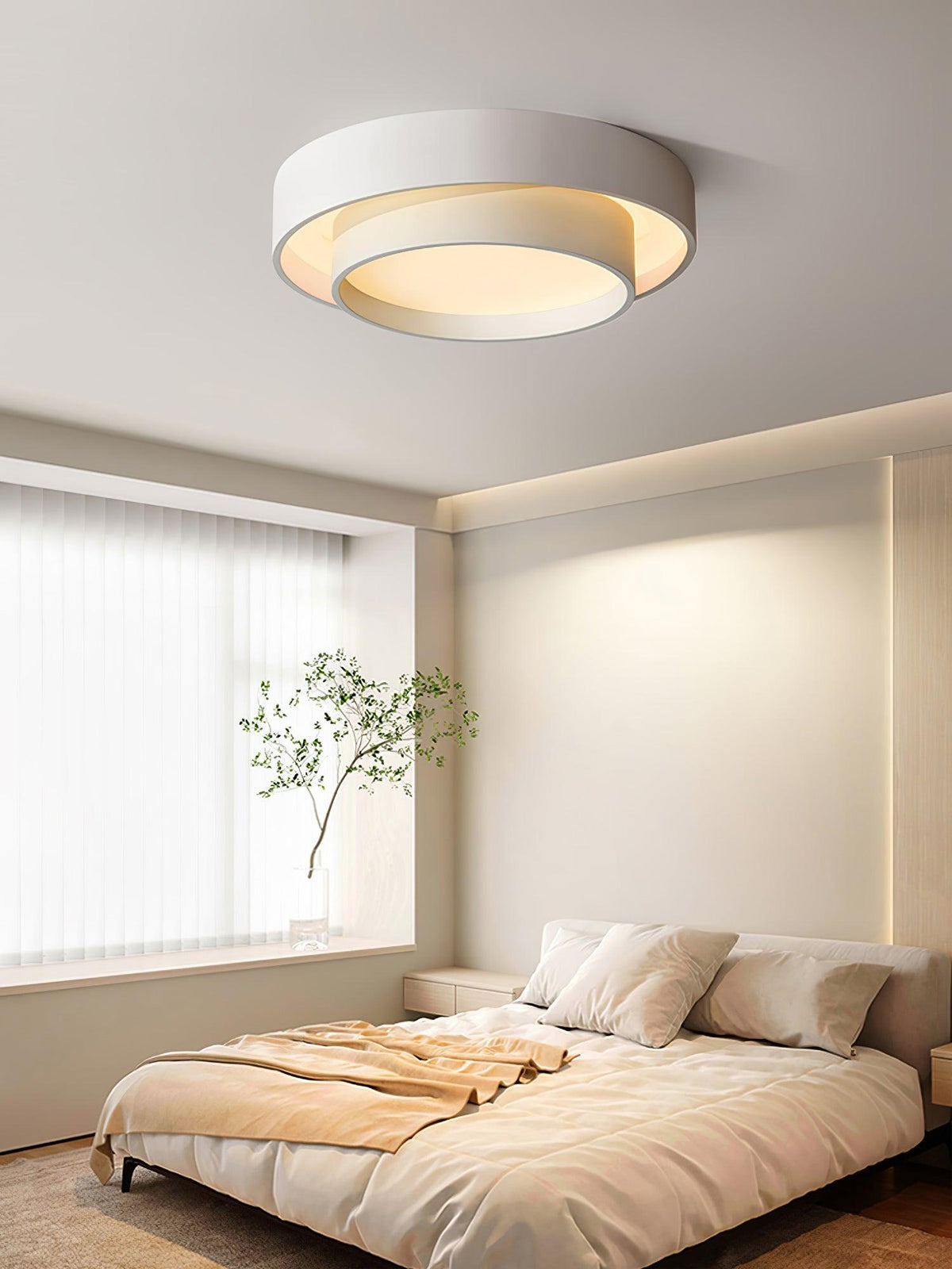Plafonnier Cylindre Double Couche Moderne