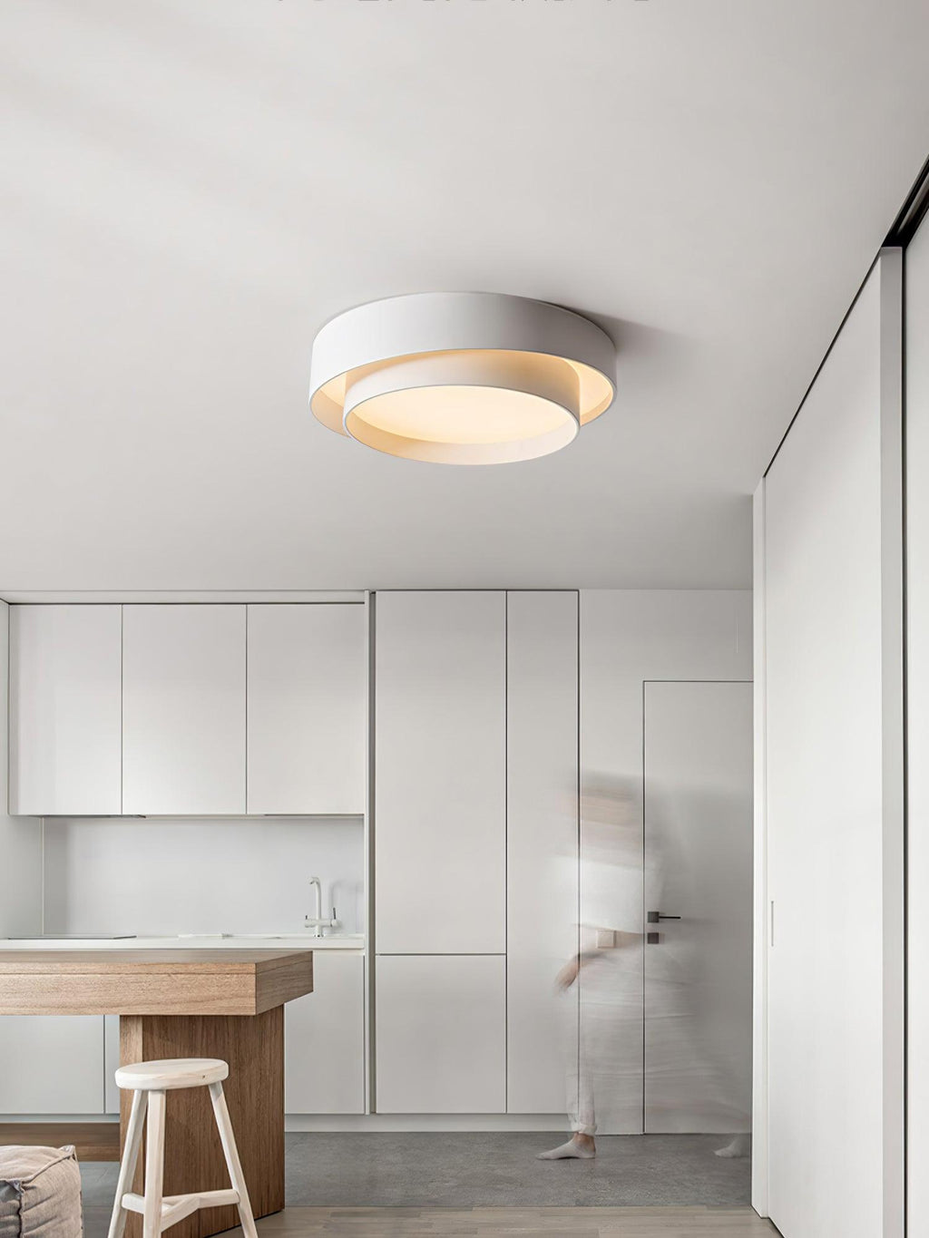 Plafonnier Cylindre Double Couche Moderne