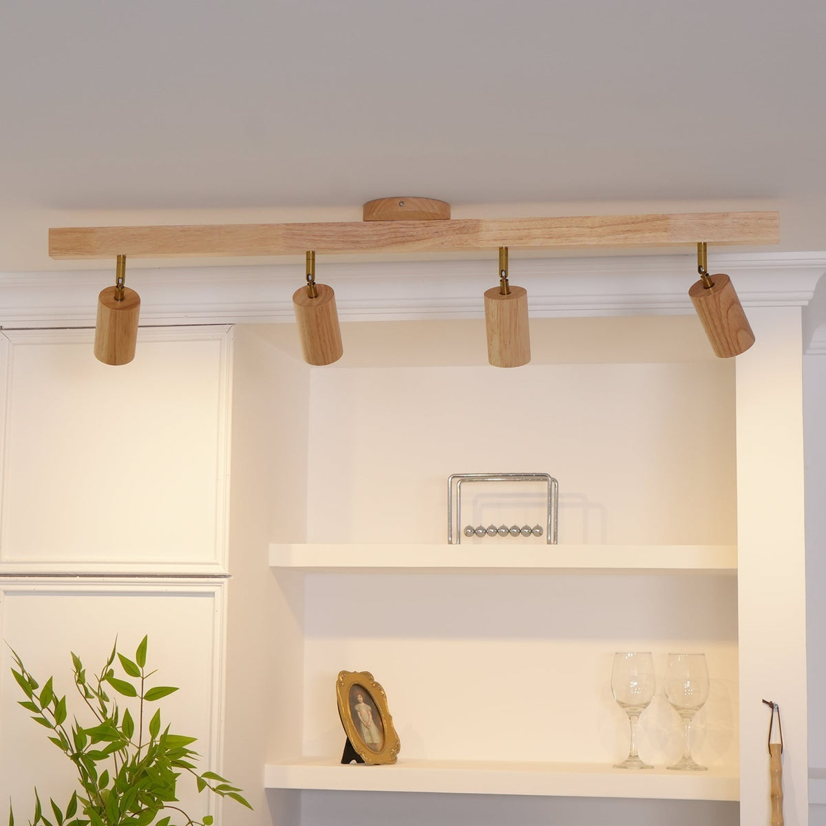 Plafonnier Spot Orientable en Bois