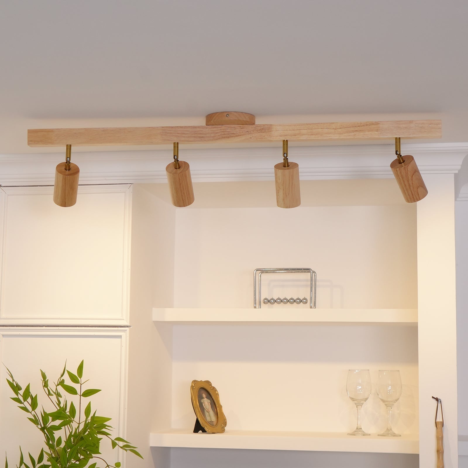 Plafonnier Spot Orientable en Bois
