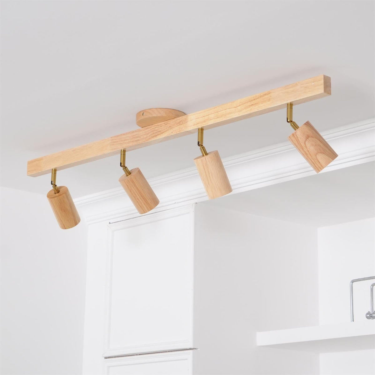 Plafonnier Spot Orientable en Bois