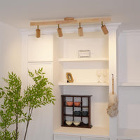 Plafonnier Spot Orientable en Bois