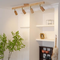Plafonnier Spot Orientable en Bois