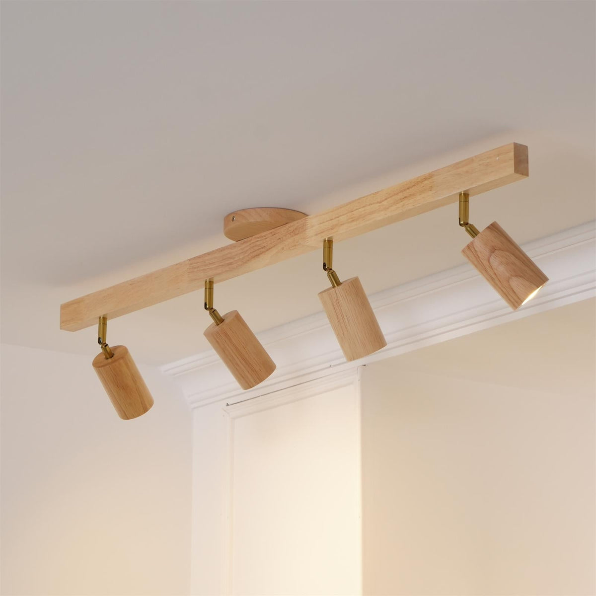 Plafonnier Spot Orientable en Bois
