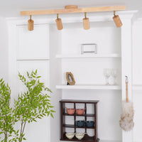 Plafonnier Spot Orientable en Bois