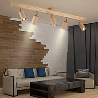 Plafonnier Spot Orientable en Bois