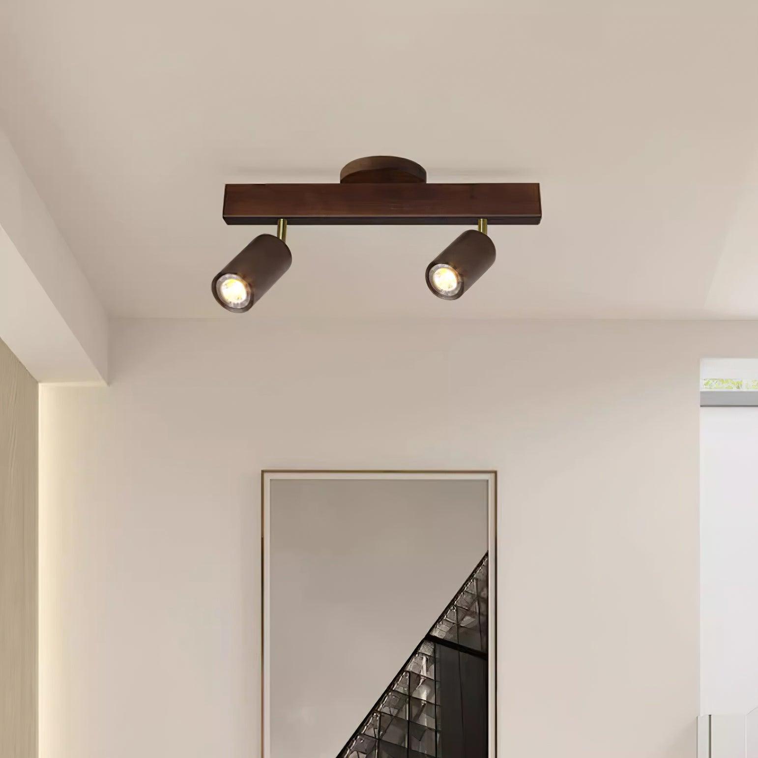 Plafonnier Spot Orientable en Bois